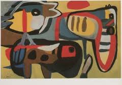 Karel Appel: 'Mural painting with animals', circa 1954 Karel Appel: 'Mural painting with animals', circa 1954