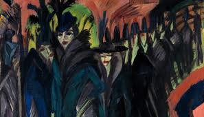 Kirchner: 'Friedrichstrasse in Berling', circa 1909, painting, circa 1909 Ludwig Kirchner: 'Friedrichstrasse in Berlin', circa 1909