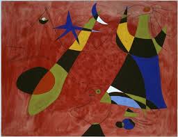 Joan Miro; ‘Figures on red background’ 1939 Joan Miro; ‘Figures on red background’ 1939