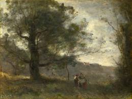 Camille Corot: 'Oak Valley', oil painting on canvas, 1871 Camille Corot: 'Oak Valley', oil painting on canvas, 1871