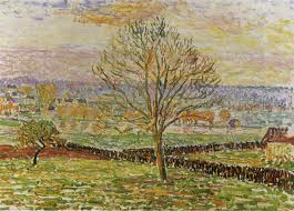 ’The big Walnut Tree, at Eragny’, painting of Pissarro