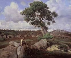 Corot: 'Fontainebleau, the raging one', oil painting by Corot, circa 1830