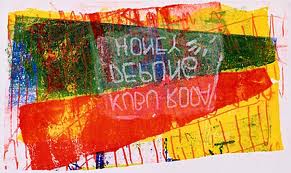 graphic art, mono-type 2004; Hilly van Eerten