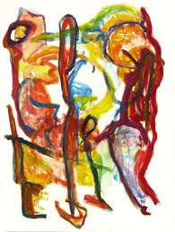 large painting on canvas, by Fons Heijnsbroek