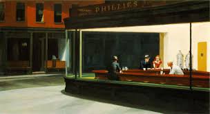 Edward Hopper: 'Nighthawks', oil painting on canvas, 1943 Edward Hopper: 'Nighthawks', oil painting on canvas, 1943