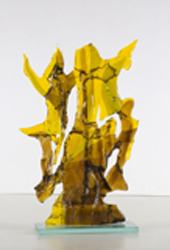 glass fusion sculpture art by Daan Lemaire; for sale